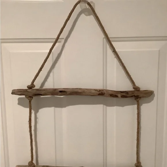 Driftwood Art, Hanging Driftwood Blanket, Towel Holder, Driftwood Coastal Decor - Picture 2 of 8